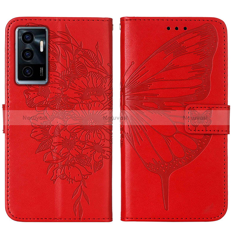 Leather Case Stands Butterfly Flip Cover Holder Y01B for Vivo V23e