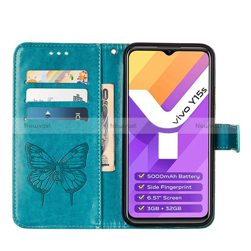 Leather Case Stands Butterfly Flip Cover Holder Y01B for Vivo Y01