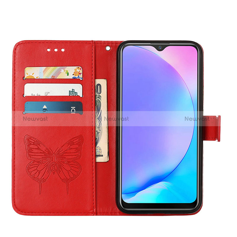 Leather Case Stands Butterfly Flip Cover Holder Y01B for Vivo Y11