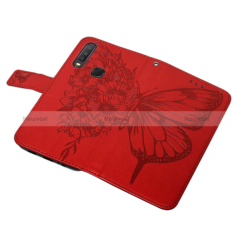 Leather Case Stands Butterfly Flip Cover Holder Y01B for Vivo Y11