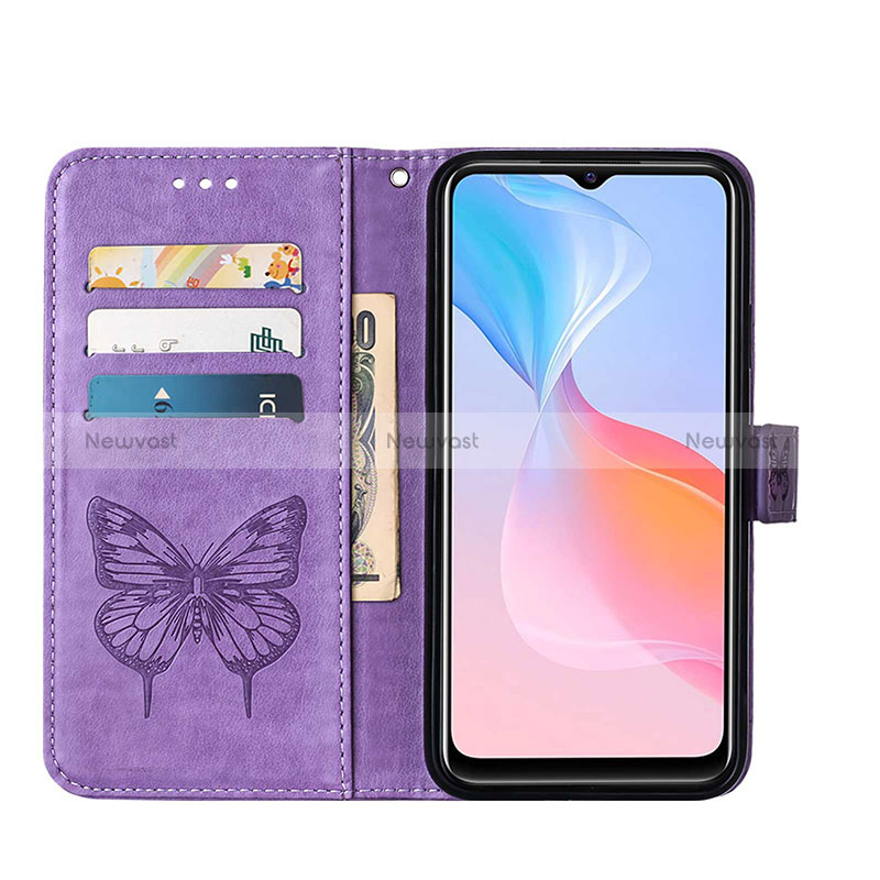 Leather Case Stands Butterfly Flip Cover Holder Y01B for Vivo Y21a