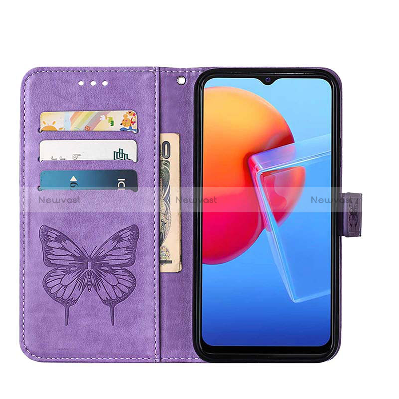 Leather Case Stands Butterfly Flip Cover Holder Y01B for Vivo Y31 (2021)