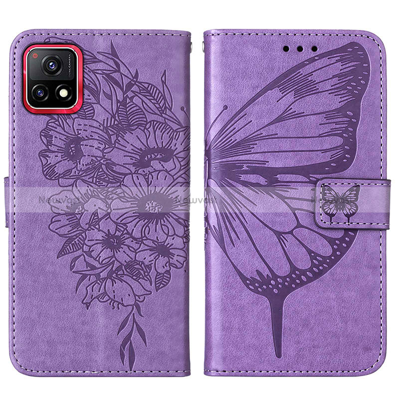 Leather Case Stands Butterfly Flip Cover Holder Y01B for Vivo Y31s 5G