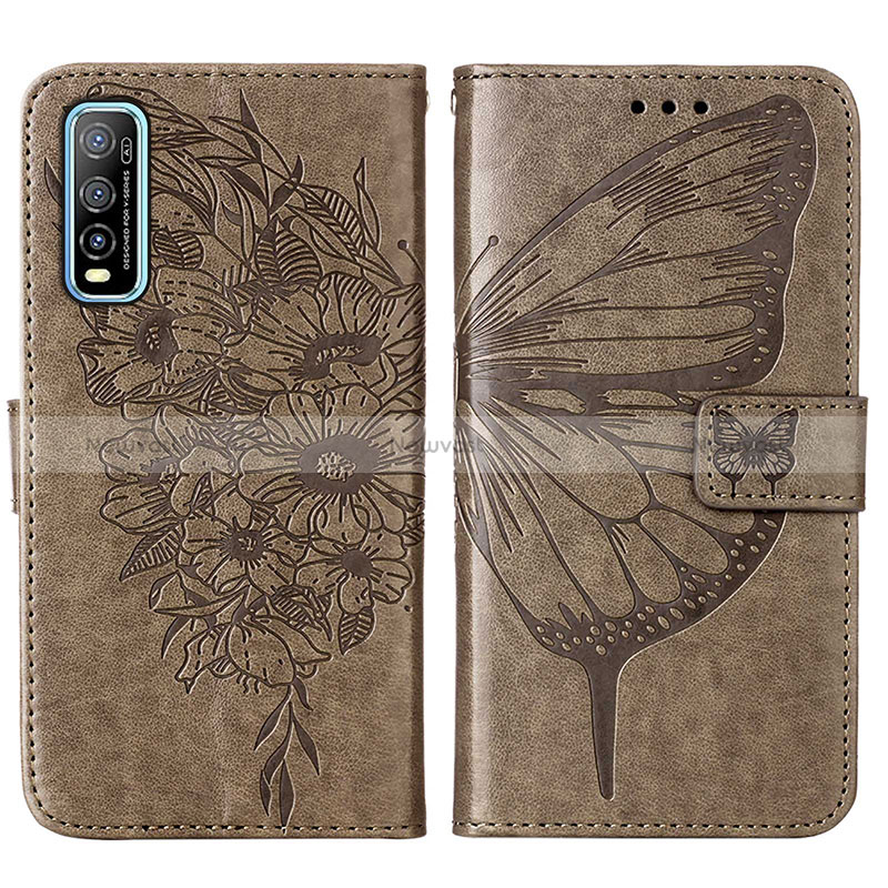 Leather Case Stands Butterfly Flip Cover Holder Y01B for Vivo Y51s 5G