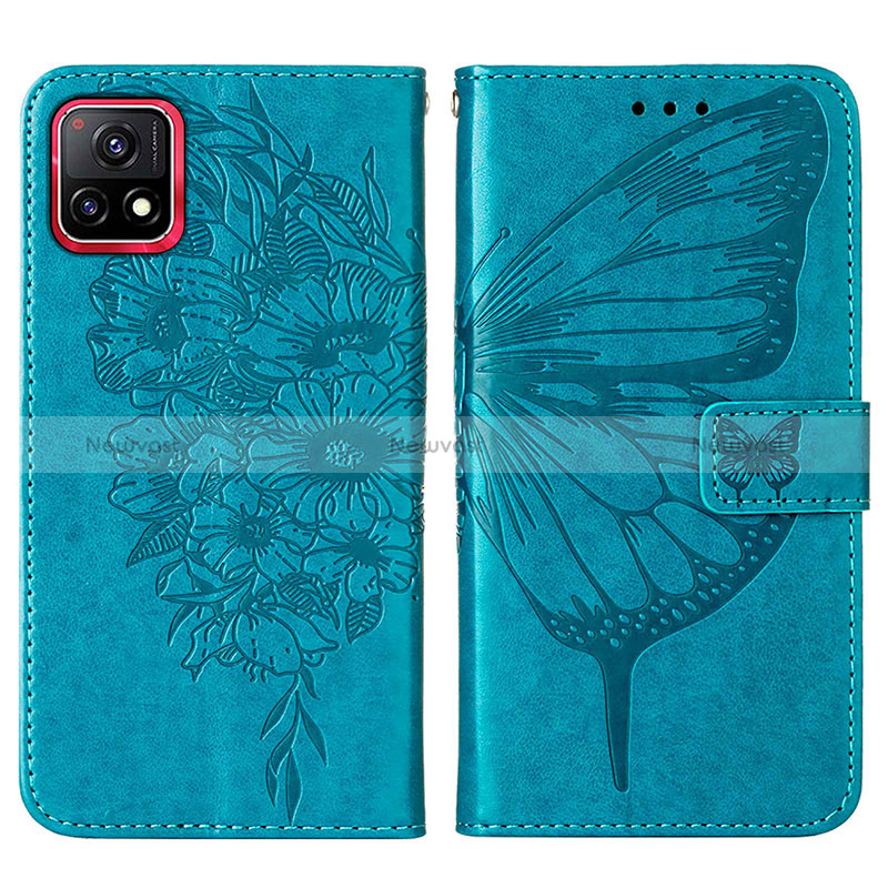 Leather Case Stands Butterfly Flip Cover Holder Y01B for Vivo Y52s 5G