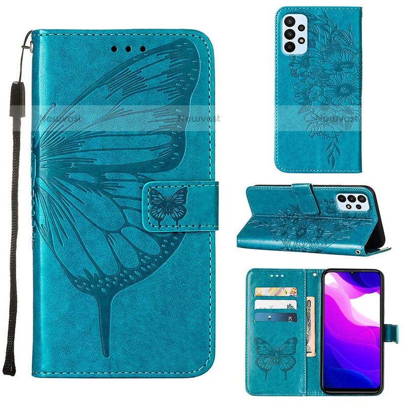 Leather Case Stands Butterfly Flip Cover Holder Y02B for Samsung Galaxy A23 5G
