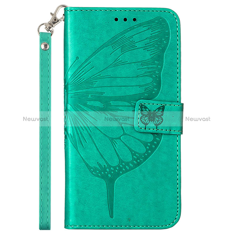 Leather Case Stands Butterfly Flip Cover Holder Y02B for Samsung Galaxy F02S SM-E025F