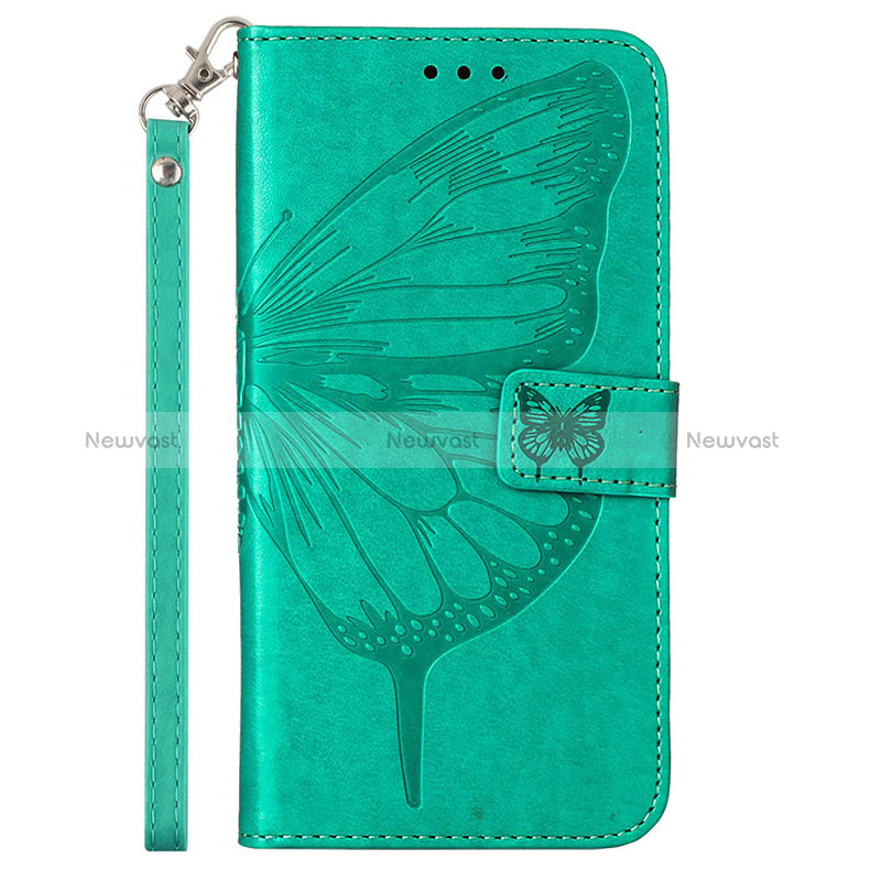 Leather Case Stands Butterfly Flip Cover Holder Y02B for Samsung Galaxy M02s