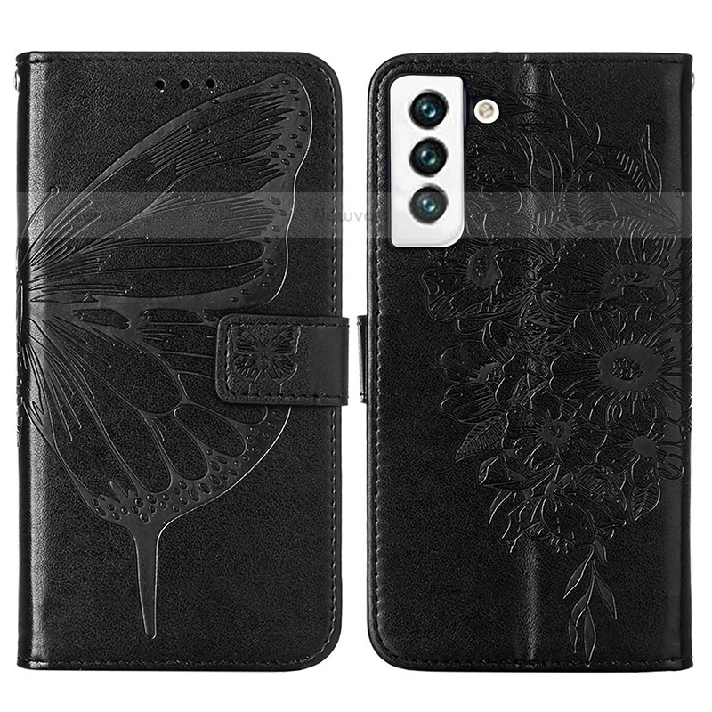 Leather Case Stands Butterfly Flip Cover Holder Y06B for Samsung Galaxy S22 5G