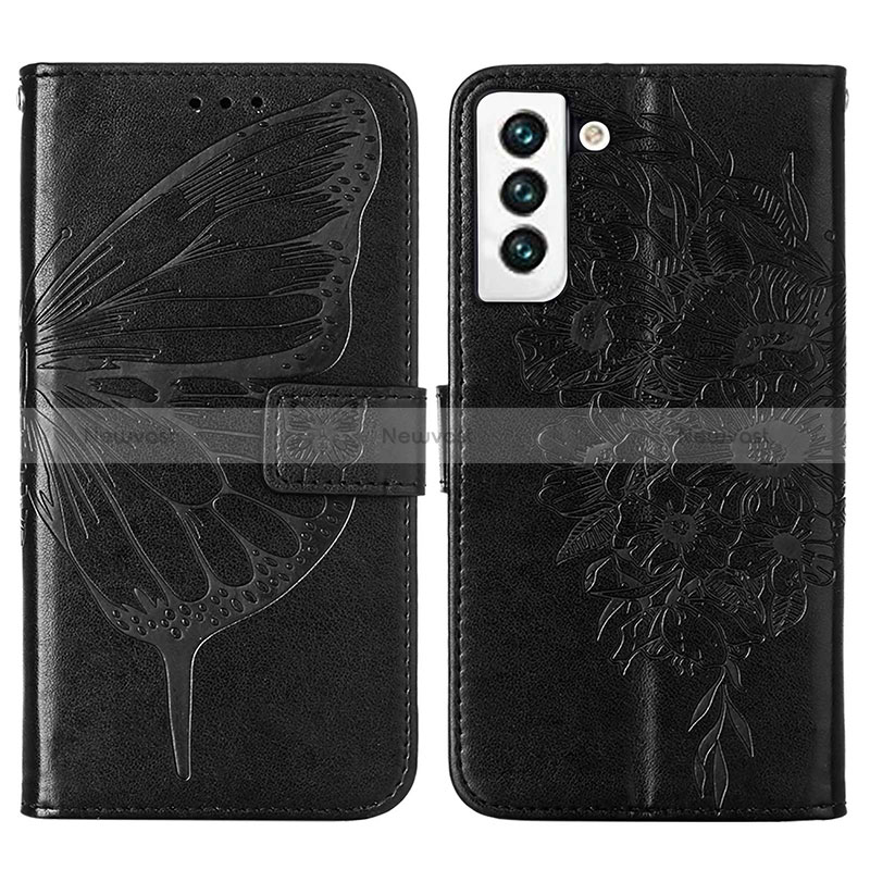 Leather Case Stands Butterfly Flip Cover Holder Y06B for Samsung Galaxy S24 Plus 5G