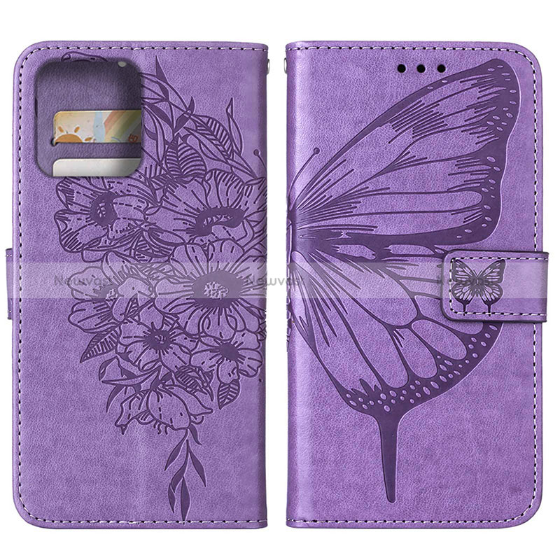 Leather Case Stands Butterfly Flip Cover Holder YB1 for Motorola Moto Edge Plus (2023) 5G