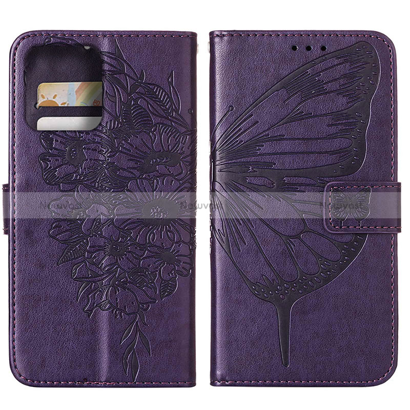 Leather Case Stands Butterfly Flip Cover Holder YB1 for Motorola Moto Edge Plus (2023) 5G