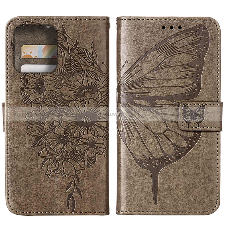 Leather Case Stands Butterfly Flip Cover Holder YB1 for Motorola Moto Edge Plus (2023) 5G