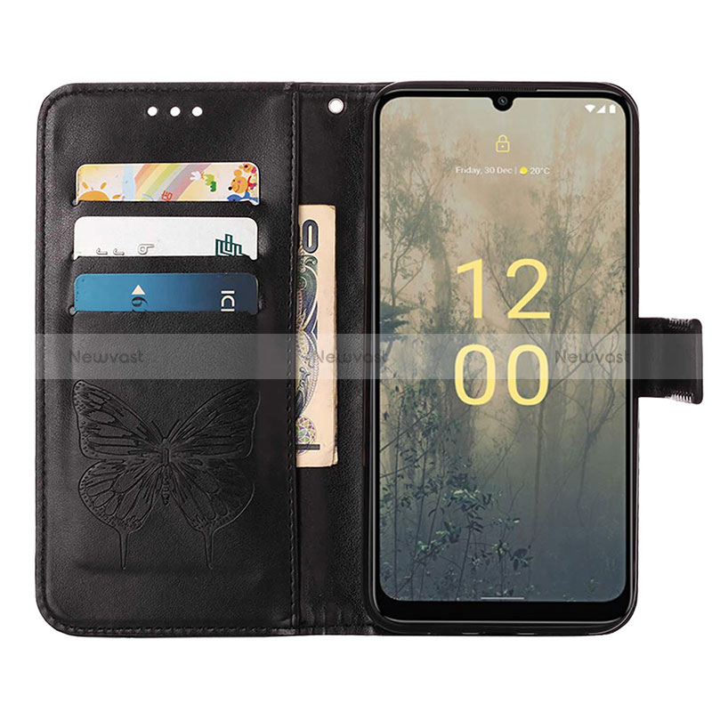 Leather Case Stands Butterfly Flip Cover Holder YB1 for Nokia C31