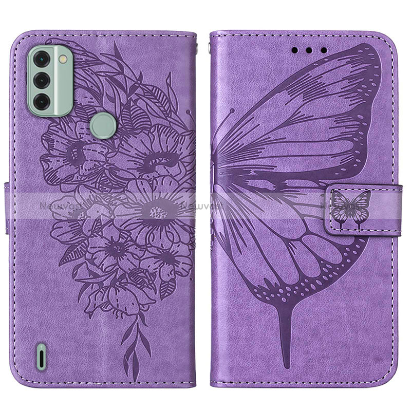 Leather Case Stands Butterfly Flip Cover Holder YB1 for Nokia C31