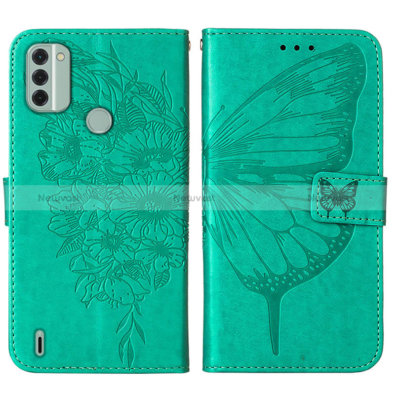 Leather Case Stands Butterfly Flip Cover Holder YB1 for Nokia C31