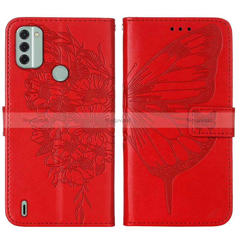 Leather Case Stands Butterfly Flip Cover Holder YB1 for Nokia C31