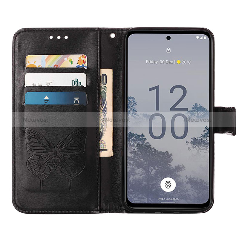 Leather Case Stands Butterfly Flip Cover Holder YB1 for Nokia X30 5G