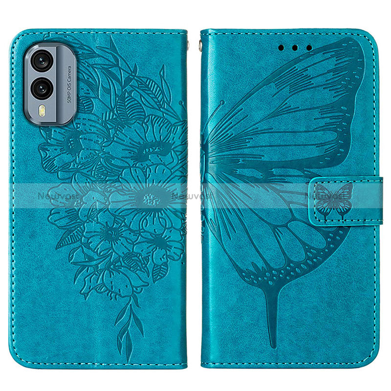 Leather Case Stands Butterfly Flip Cover Holder YB1 for Nokia X30 5G