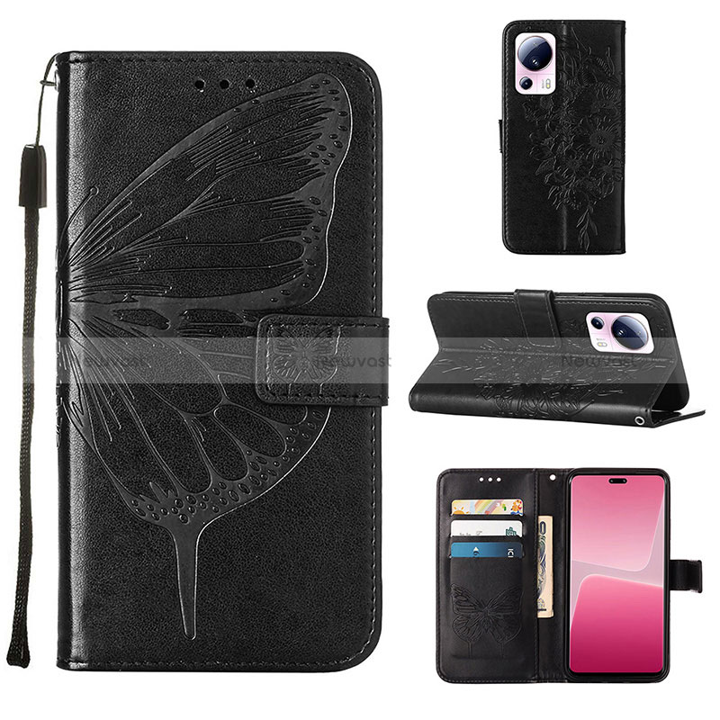 Leather Case Stands Butterfly Flip Cover Holder YB1 for Xiaomi Mi 12 Lite NE 5G