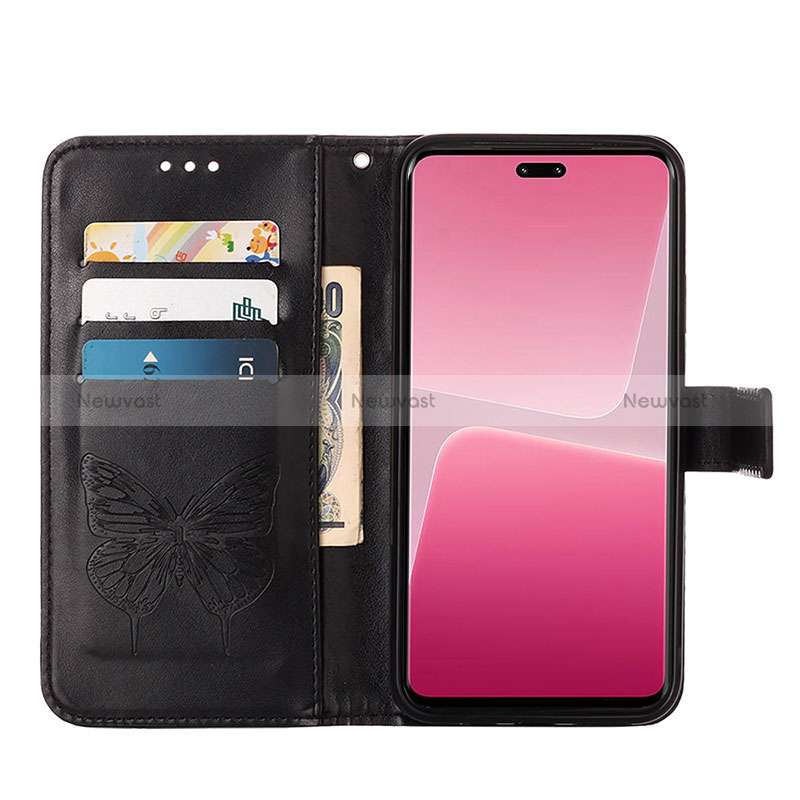 Leather Case Stands Butterfly Flip Cover Holder YB1 for Xiaomi Mi 12 Lite NE 5G