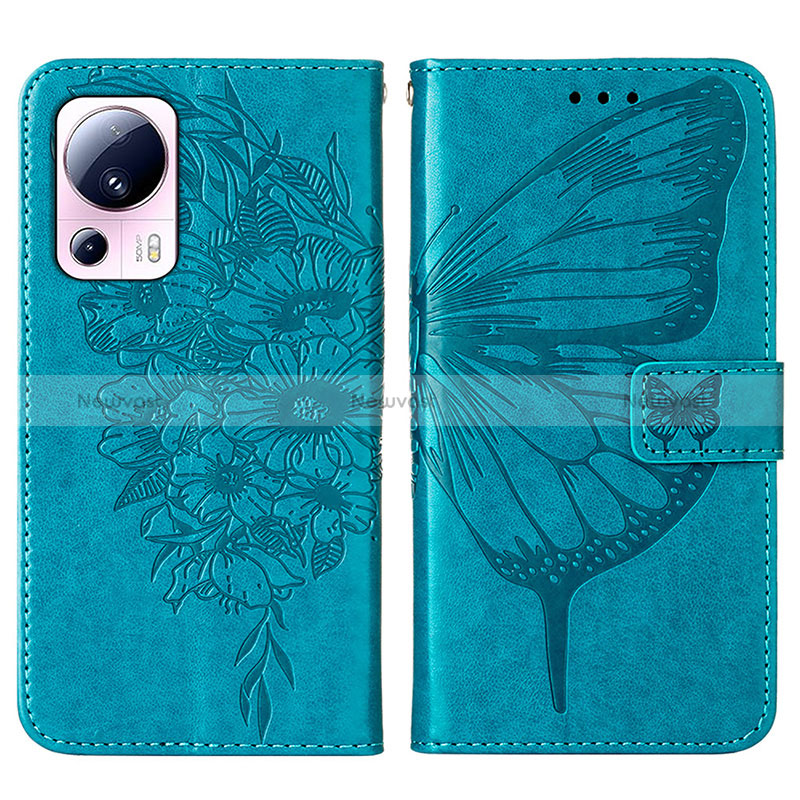 Leather Case Stands Butterfly Flip Cover Holder YB1 for Xiaomi Mi 13 Lite 5G