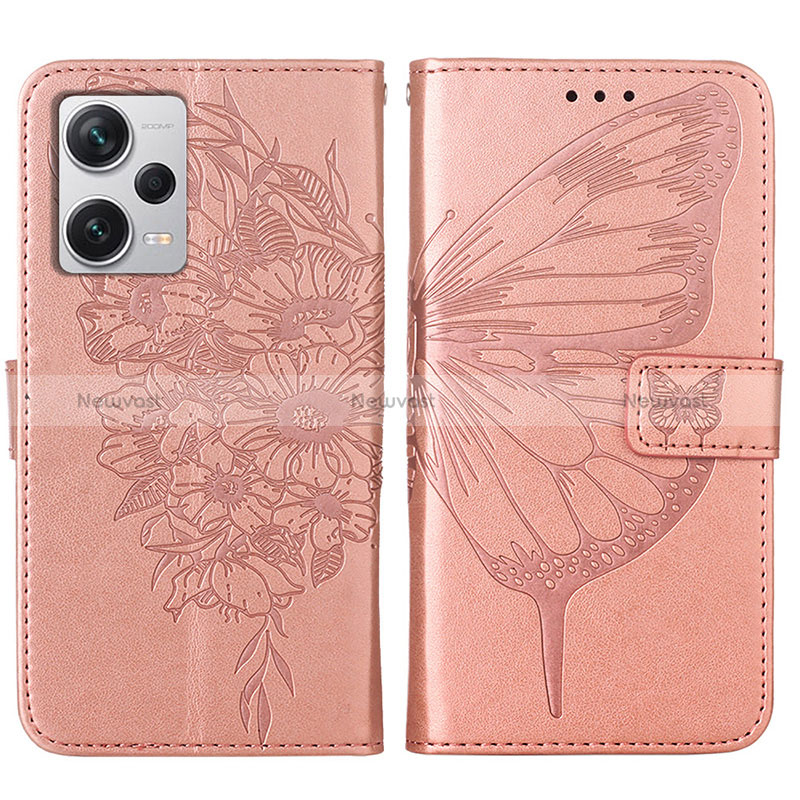 Leather Case Stands Butterfly Flip Cover Holder YB1 for Xiaomi Redmi Note 12 Explorer