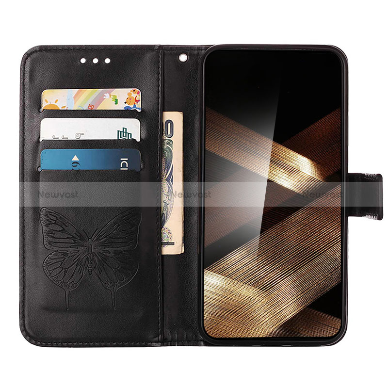 Leather Case Stands Butterfly Flip Cover Holder YB2 for Huawei Mate 60 Pro