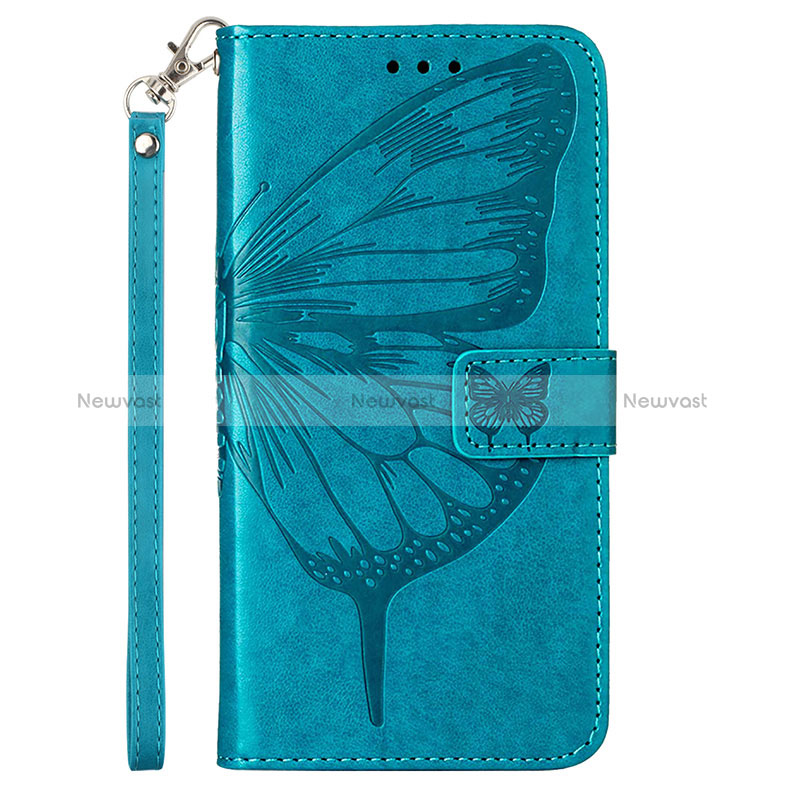 Leather Case Stands Butterfly Flip Cover Holder YB2 for Motorola Moto G Stylus (2023) 5G