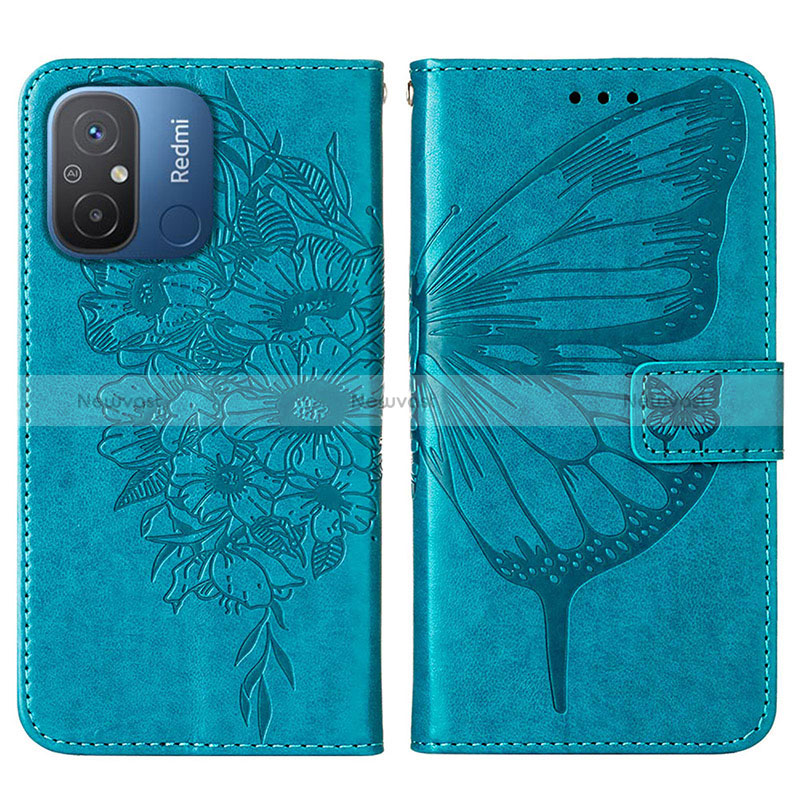 Leather Case Stands Butterfly Flip Cover Holder YB2 for Xiaomi Redmi 11A 4G