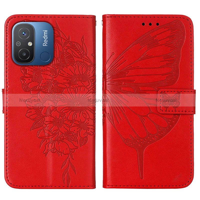 Leather Case Stands Butterfly Flip Cover Holder YB2 for Xiaomi Redmi 11A 4G