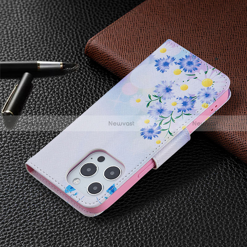 Leather Case Stands Butterfly Flip Cover L02 Holder for Apple iPhone 14 Pro Max Black