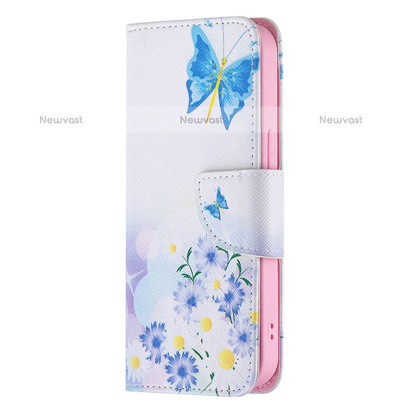 Leather Case Stands Butterfly Flip Cover L02 Holder for Apple iPhone 15 Pro Max Black