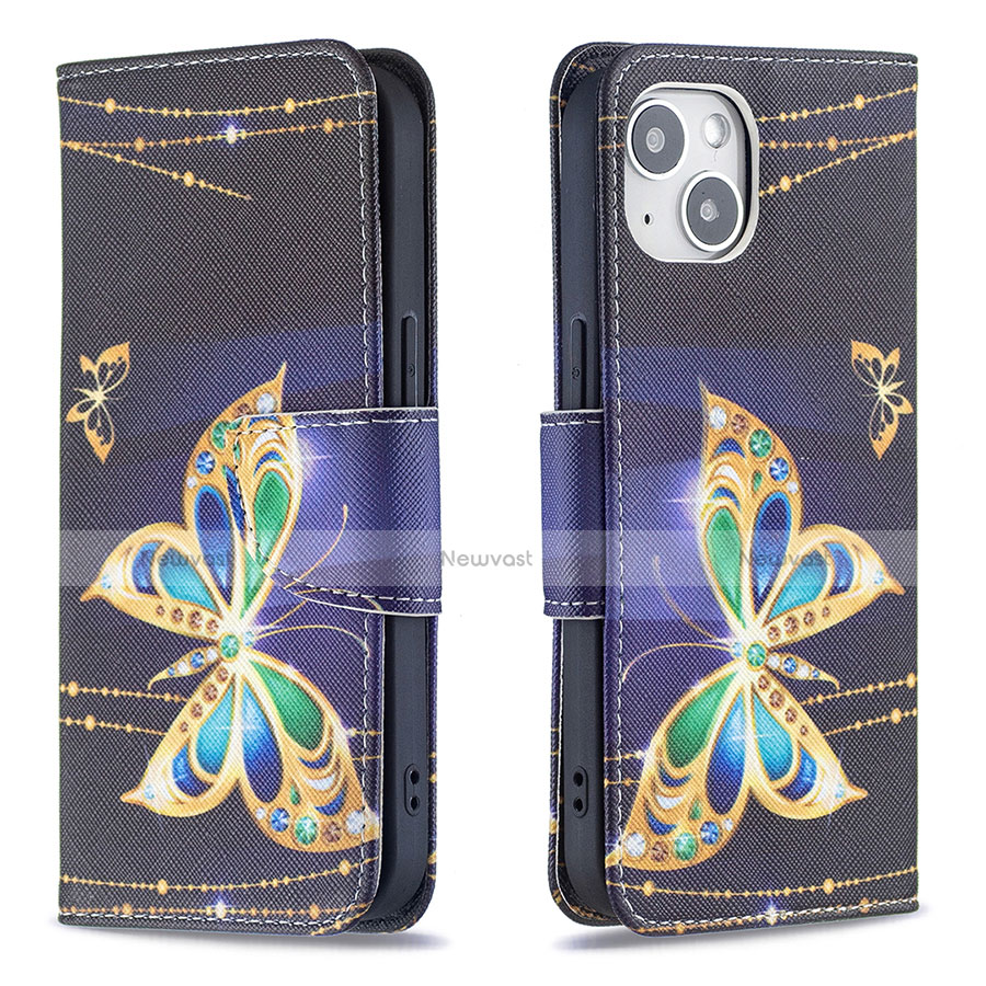 Leather Case Stands Butterfly Flip Cover L07 Holder for Apple iPhone 13 Mini Mixed