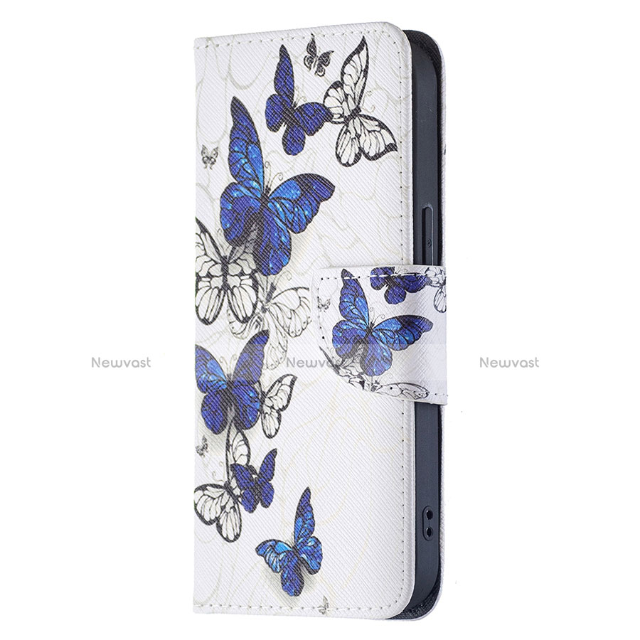 Leather Case Stands Butterfly Flip Cover L07 Holder for Apple iPhone 13 Pink