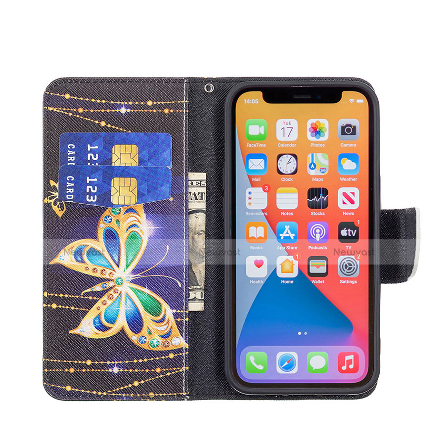 Leather Case Stands Butterfly Flip Cover L07 Holder for Apple iPhone 13 Pro Mixed