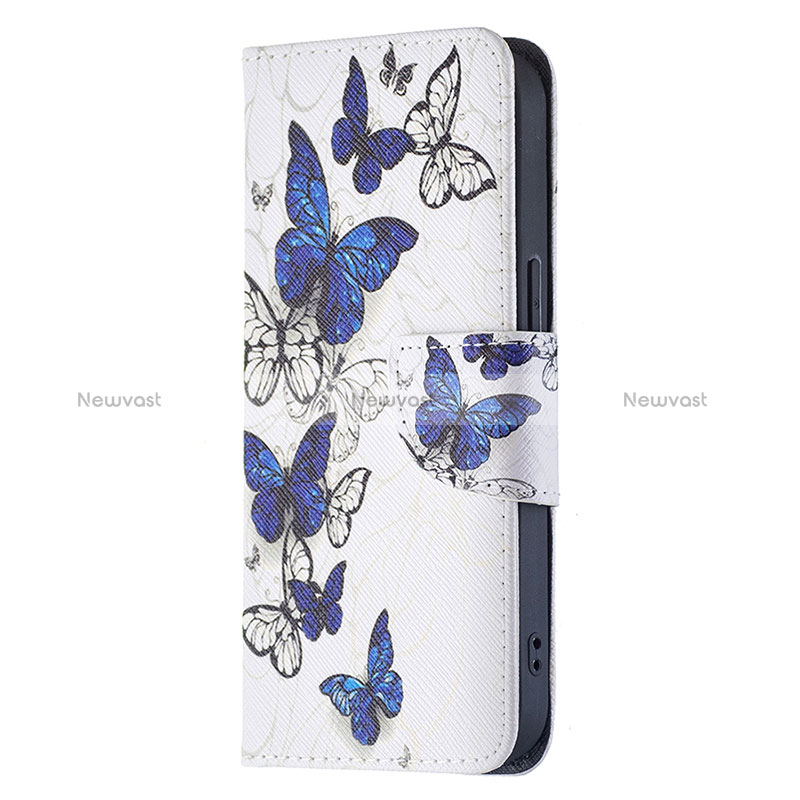 Leather Case Stands Butterfly Flip Cover L07 Holder for Apple iPhone 15 Plus Pink