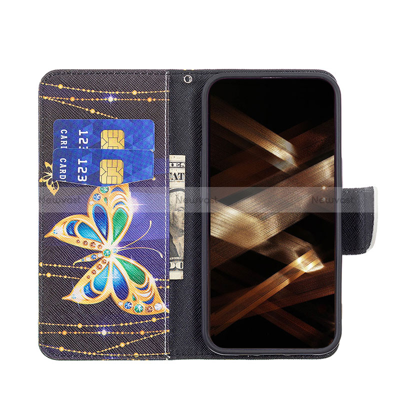 Leather Case Stands Butterfly Flip Cover L07 Holder for Apple iPhone 16 Pro Mixed