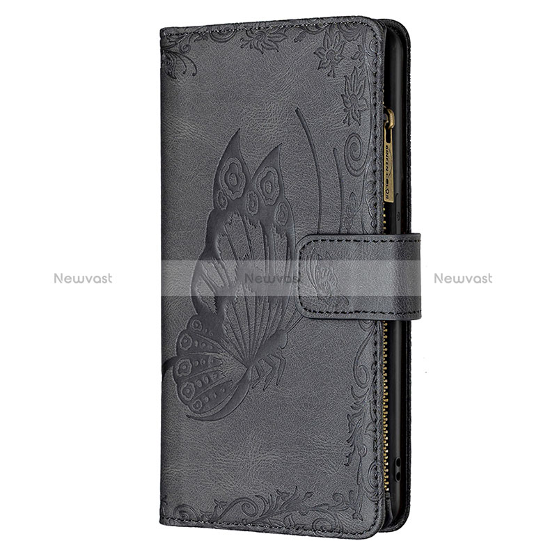 Leather Case Stands Butterfly Flip Cover L08 Holder for Apple iPhone 14 Pro Max Black