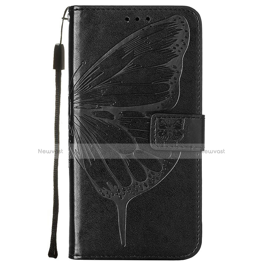 Leather Case Stands Butterfly Flip Cover L10 Holder for Apple iPhone 14 Black