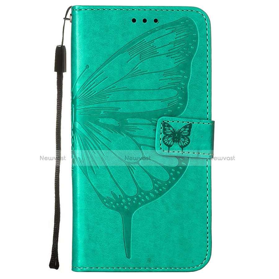 Leather Case Stands Butterfly Flip Cover L10 Holder for Apple iPhone 14 Green