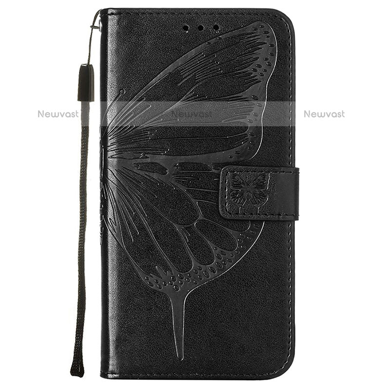 Leather Case Stands Butterfly Flip Cover L10 Holder for Apple iPhone 15 Pro Max Black