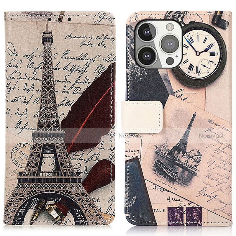 Leather Case Stands Fashionable Pattern Flip Cover A07 Holder for Apple iPhone 13 Pro