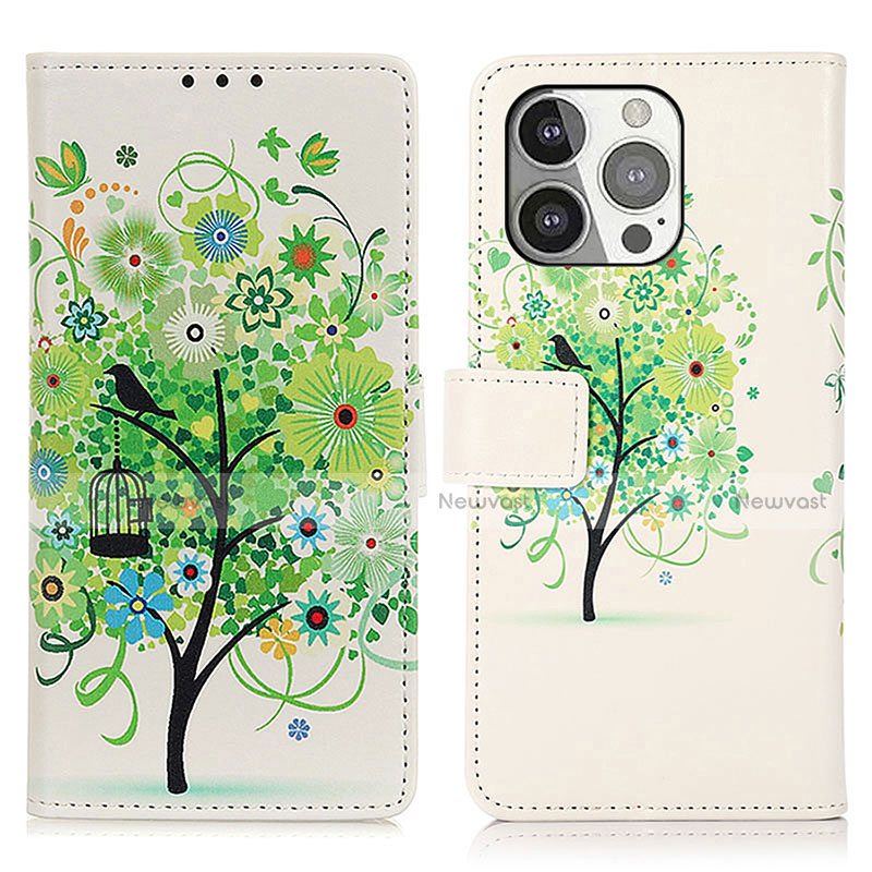 Leather Case Stands Fashionable Pattern Flip Cover A07 Holder for Apple iPhone 13 Pro