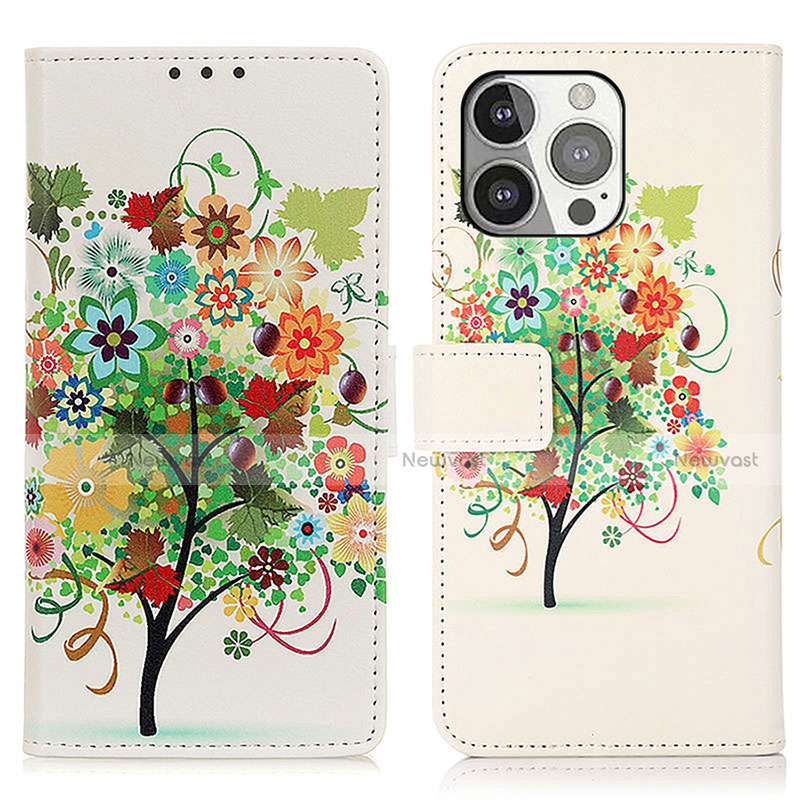 Leather Case Stands Fashionable Pattern Flip Cover A07 Holder for Apple iPhone 13 Pro