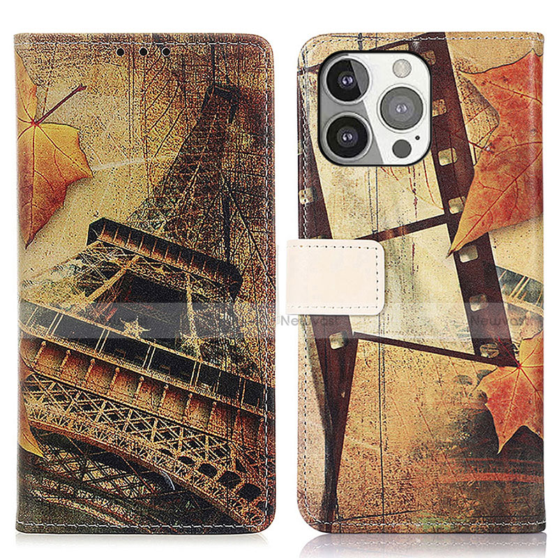 Leather Case Stands Fashionable Pattern Flip Cover A07 Holder for Apple iPhone 14 Pro Max