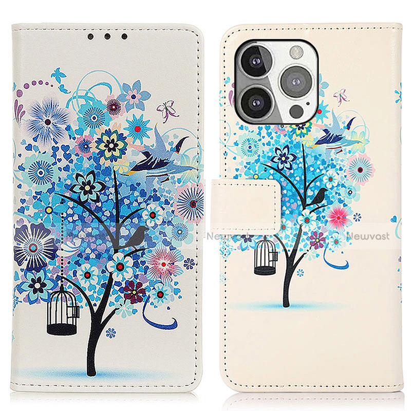 Leather Case Stands Fashionable Pattern Flip Cover A07 Holder for Apple iPhone 14 Pro Max