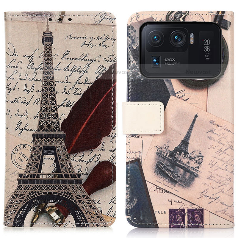 Leather Case Stands Fashionable Pattern Flip Cover D02Y Holder for Xiaomi Mi 11 Ultra 5G