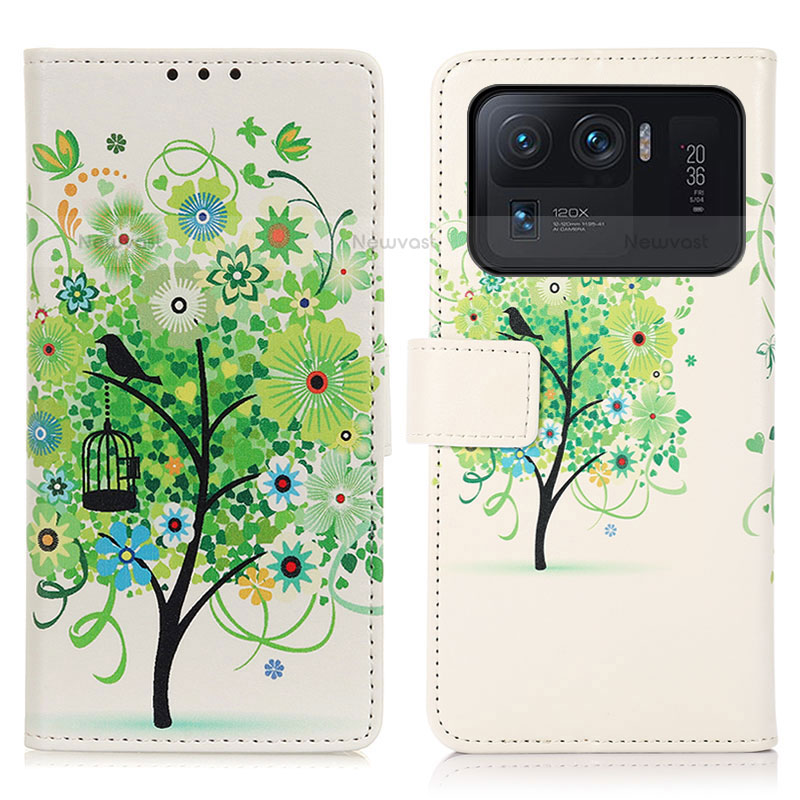 Leather Case Stands Fashionable Pattern Flip Cover D02Y Holder for Xiaomi Mi 11 Ultra 5G