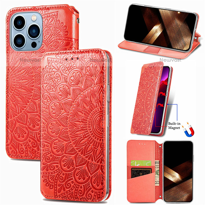 Leather Case Stands Fashionable Pattern Flip Cover H01 Holder for Apple iPhone 14 Pro